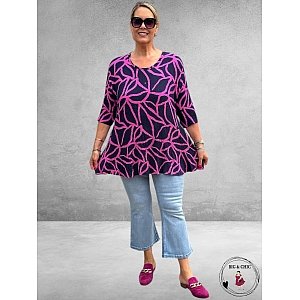 AKH Shirt Dani Crash A-Lijn Navy/Pink